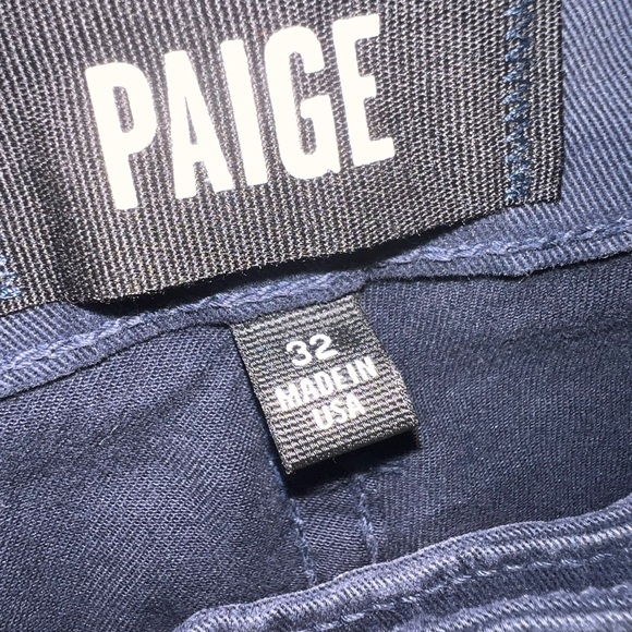 PAIGE Men Normandie Straight Leg Japan Twill Cotton Denim Jean (Navy Cadet) - Picture 5 of 6